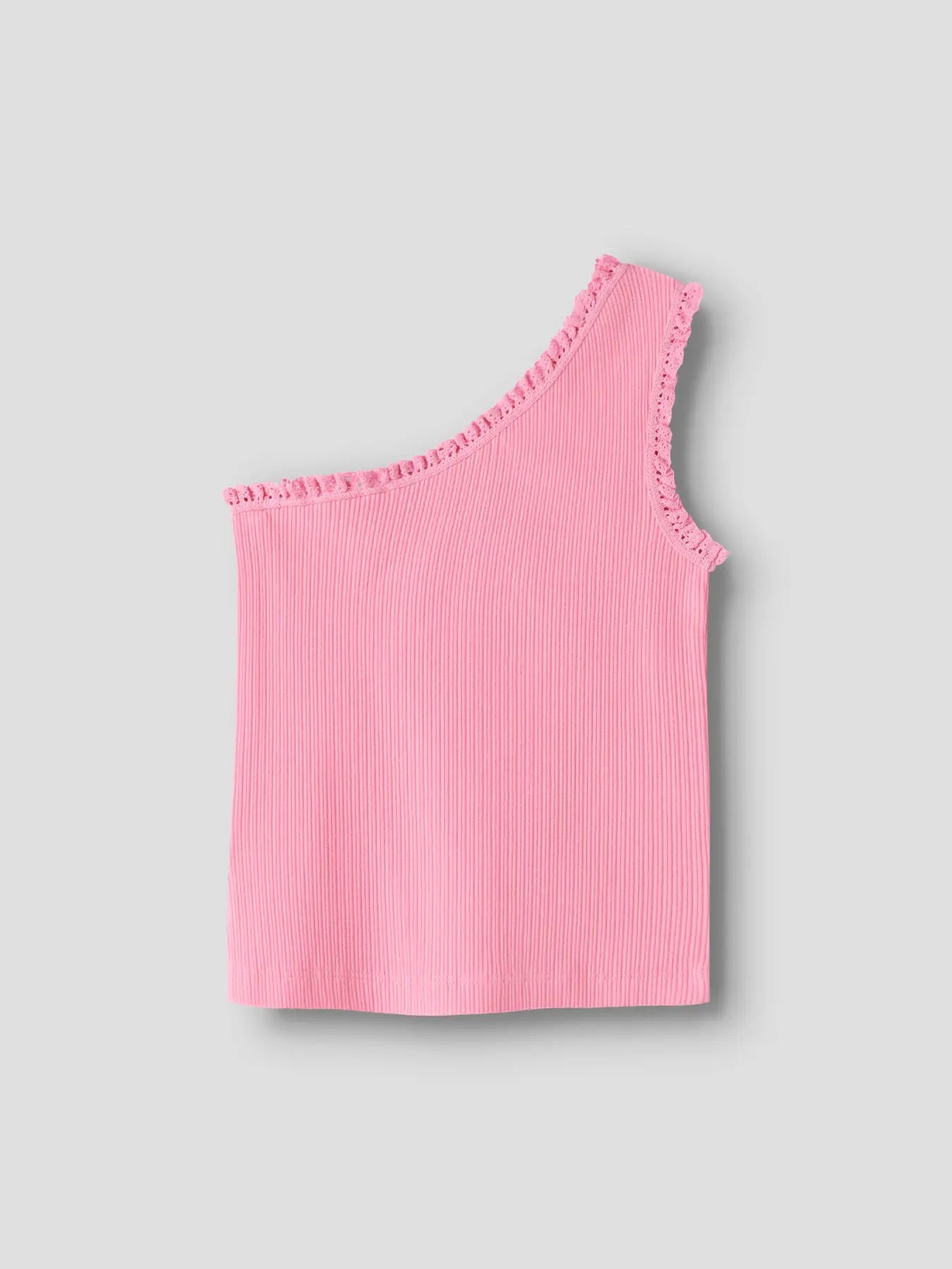 Jabina oneshoulder top, pink drink