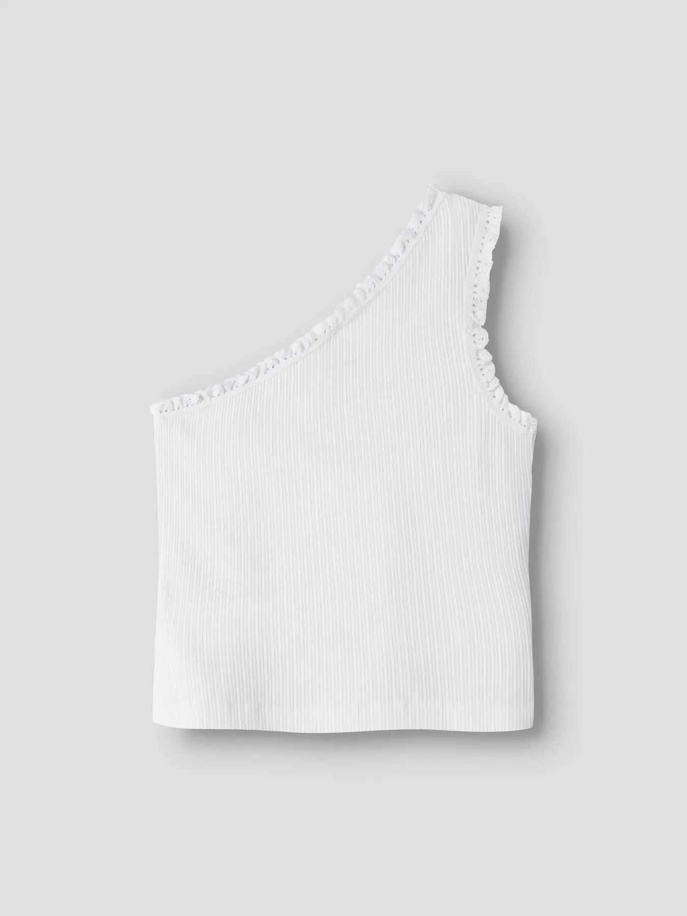 Jabina oneshoulder top, bright white
