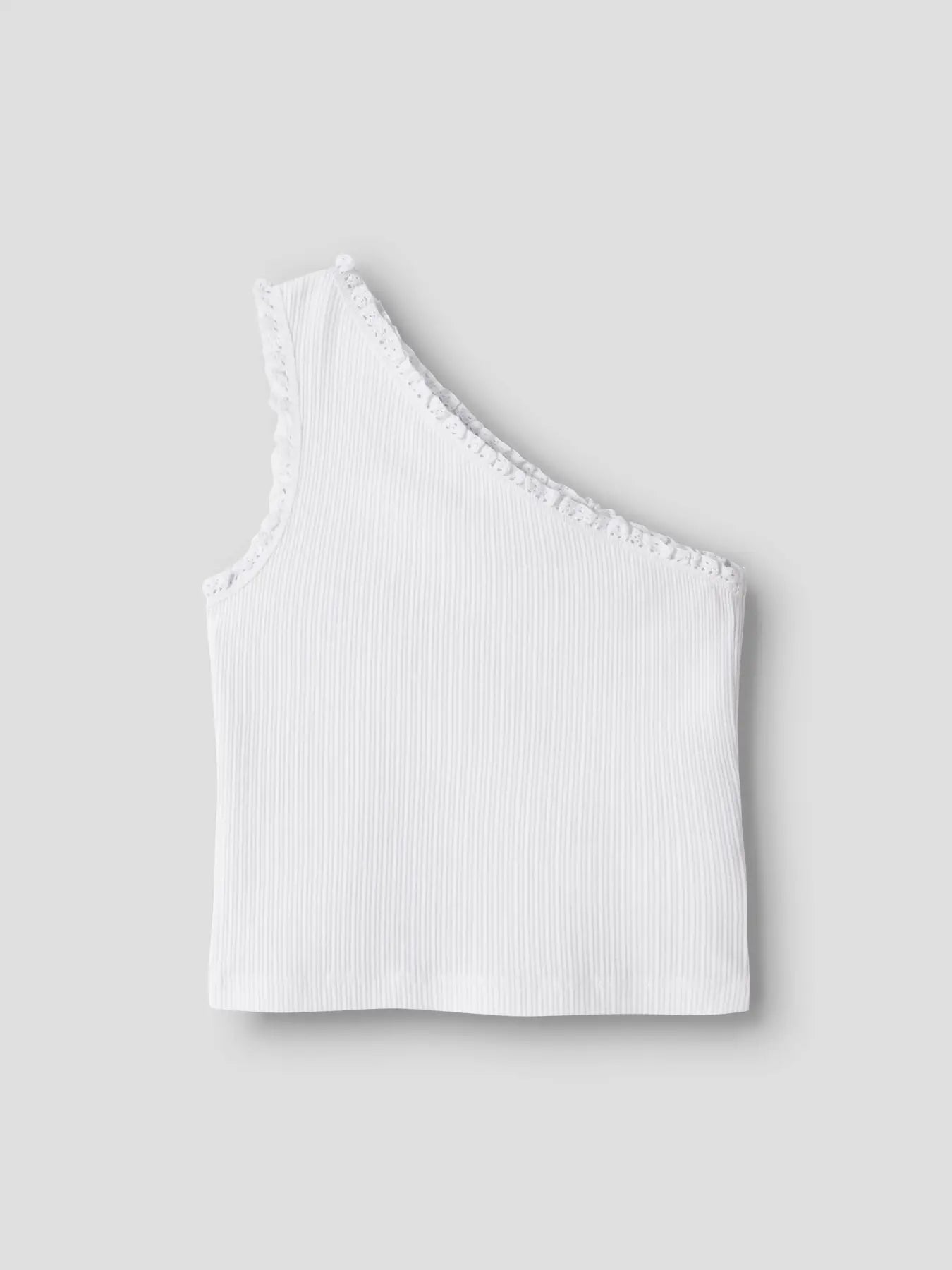 Jabina oneshoulder top, bright white