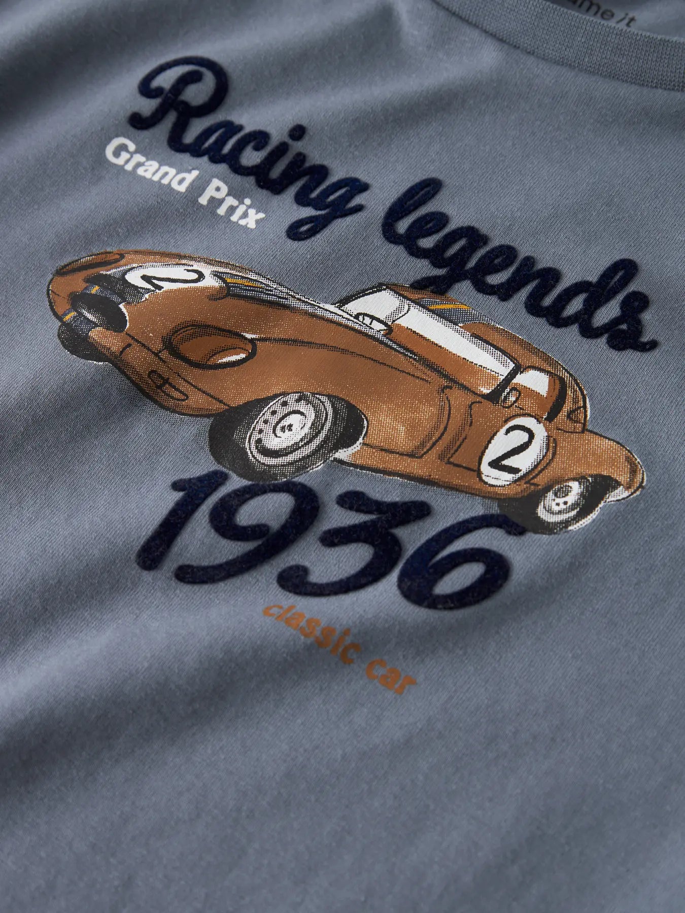 Tröja med racingbil, blå