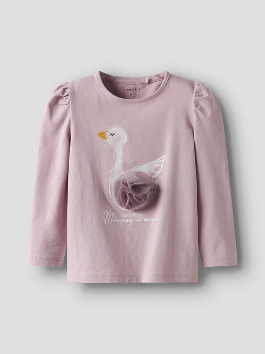 Tröja med svan, rosa