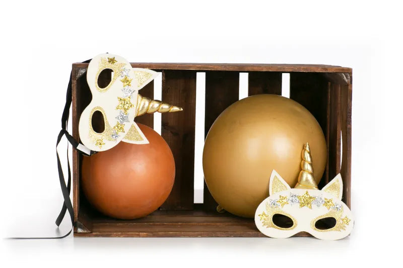 Ansiktsmask Enhörning guld