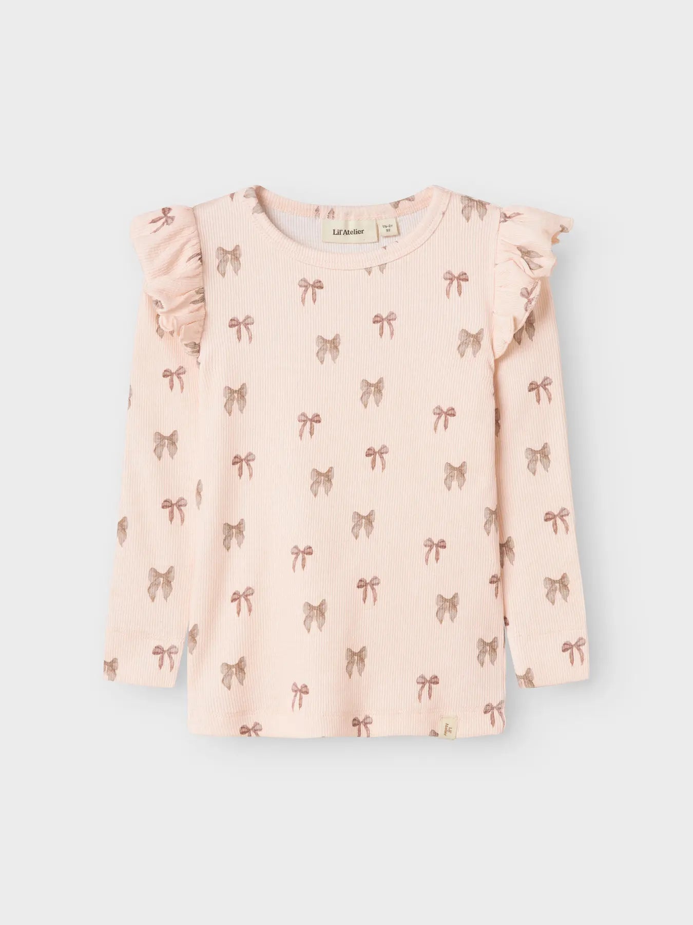 Långärmad tröja med rosetter, rosa