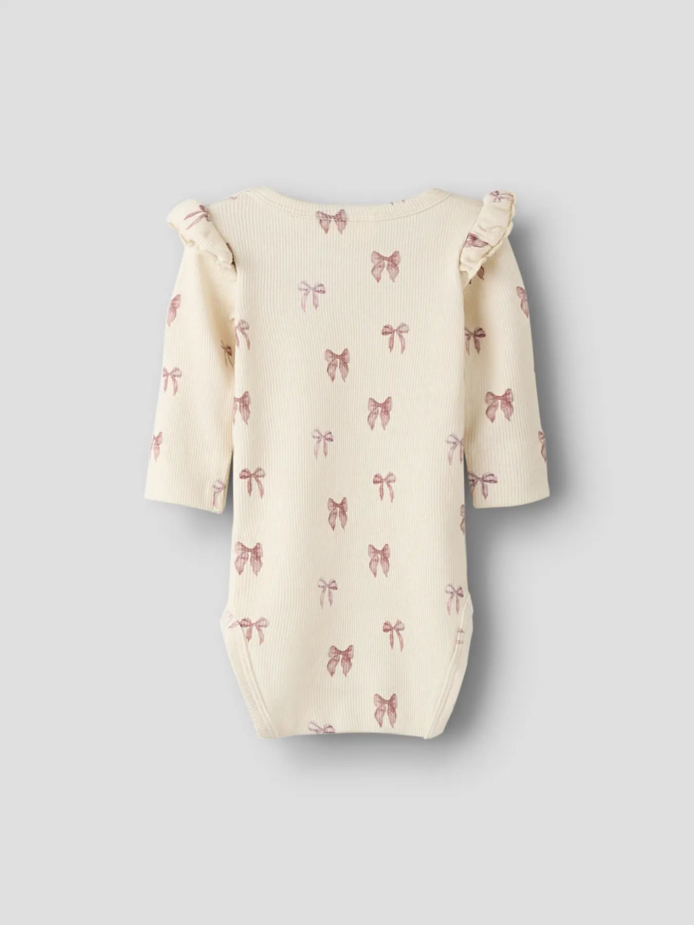 Ribbad body med rosetter