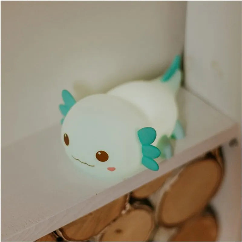 Ledlampa Axolotl blå