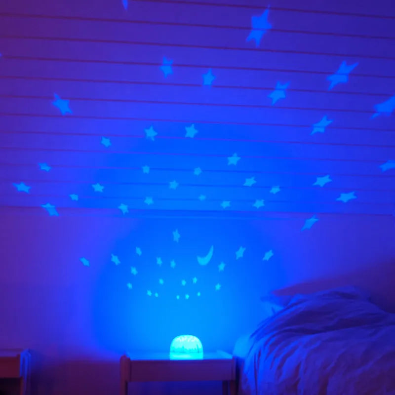 Nattlampa stjärnprojektor med musik
