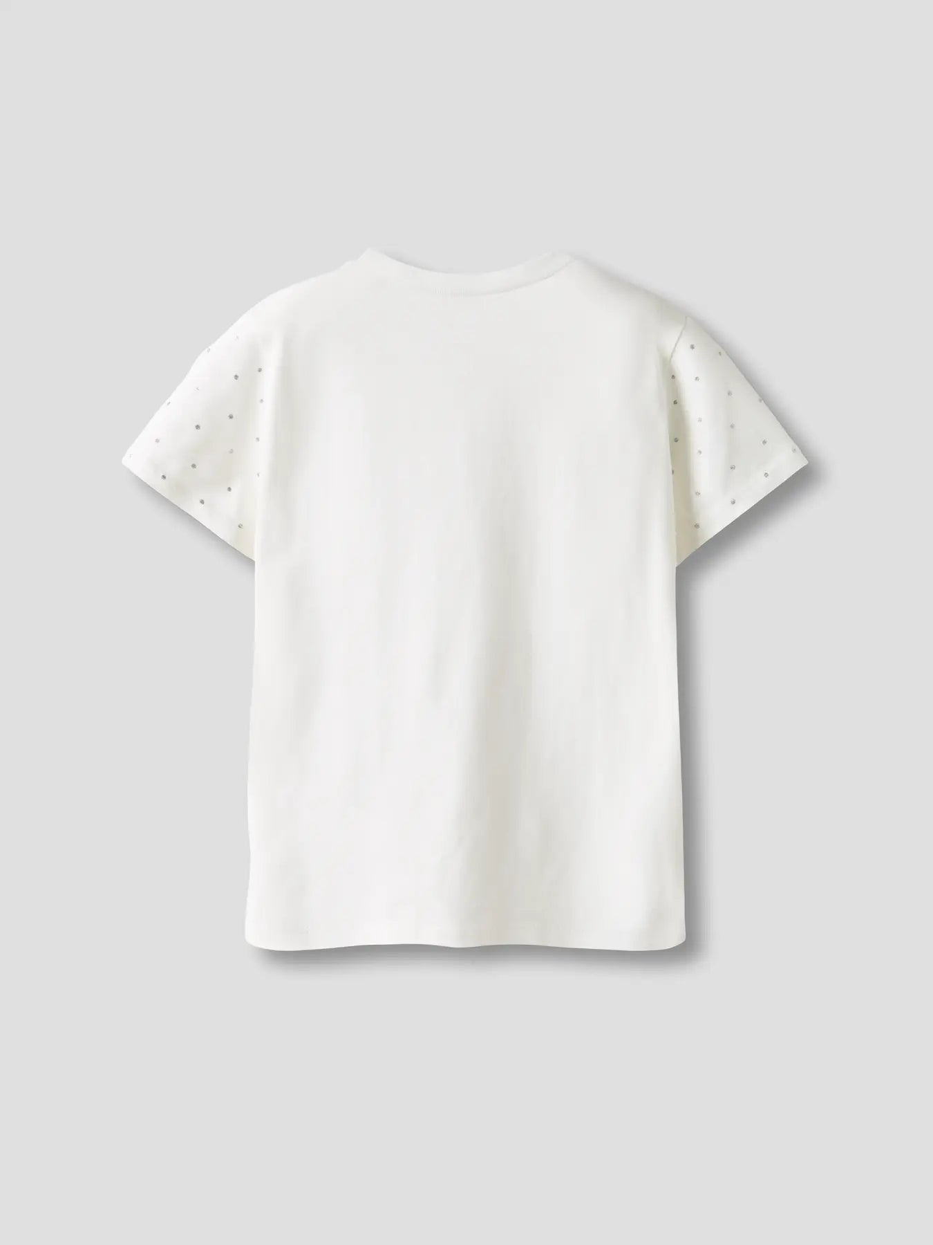 T-shirt med glitter vit