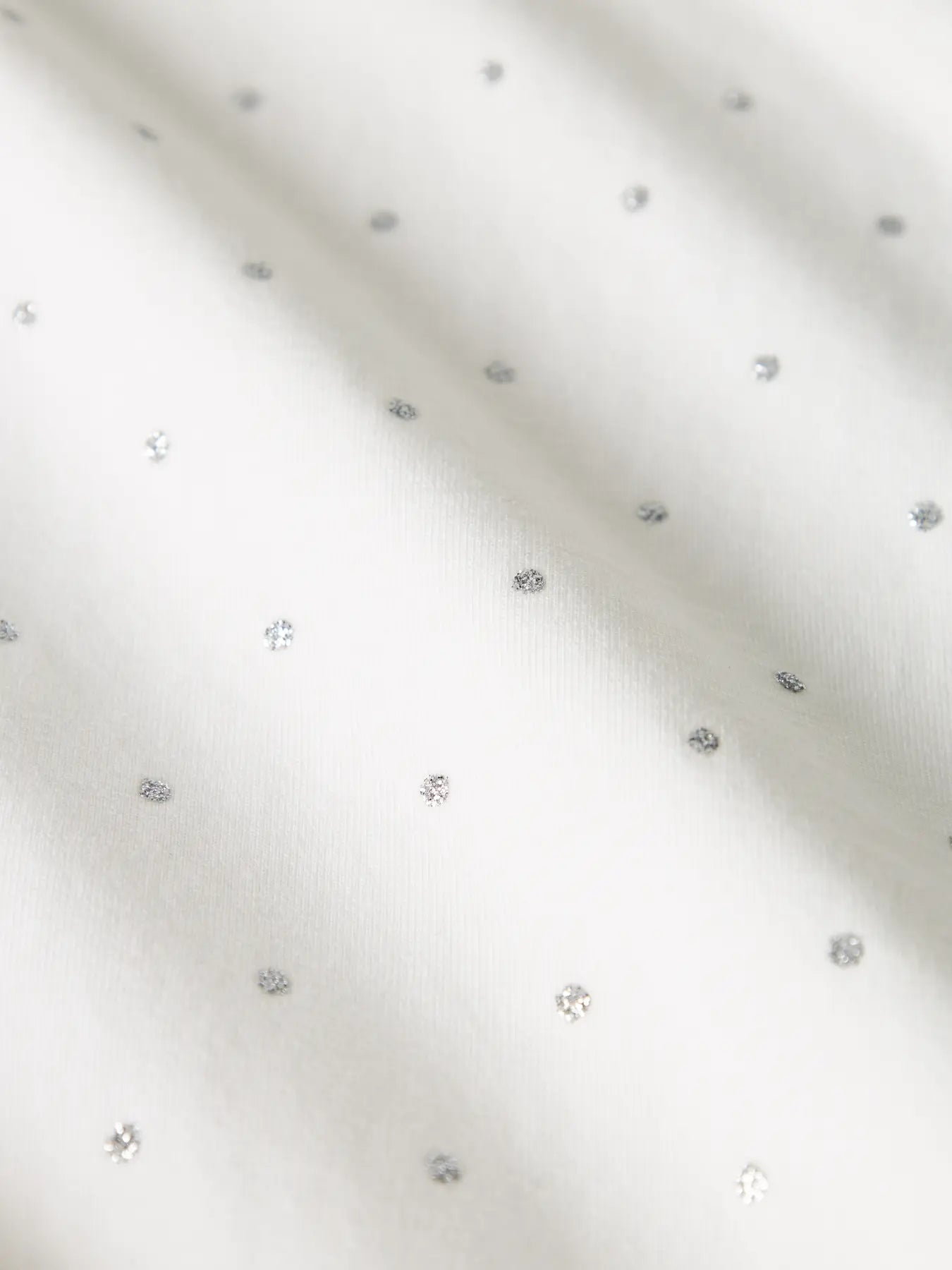 T-shirt med glitter vit