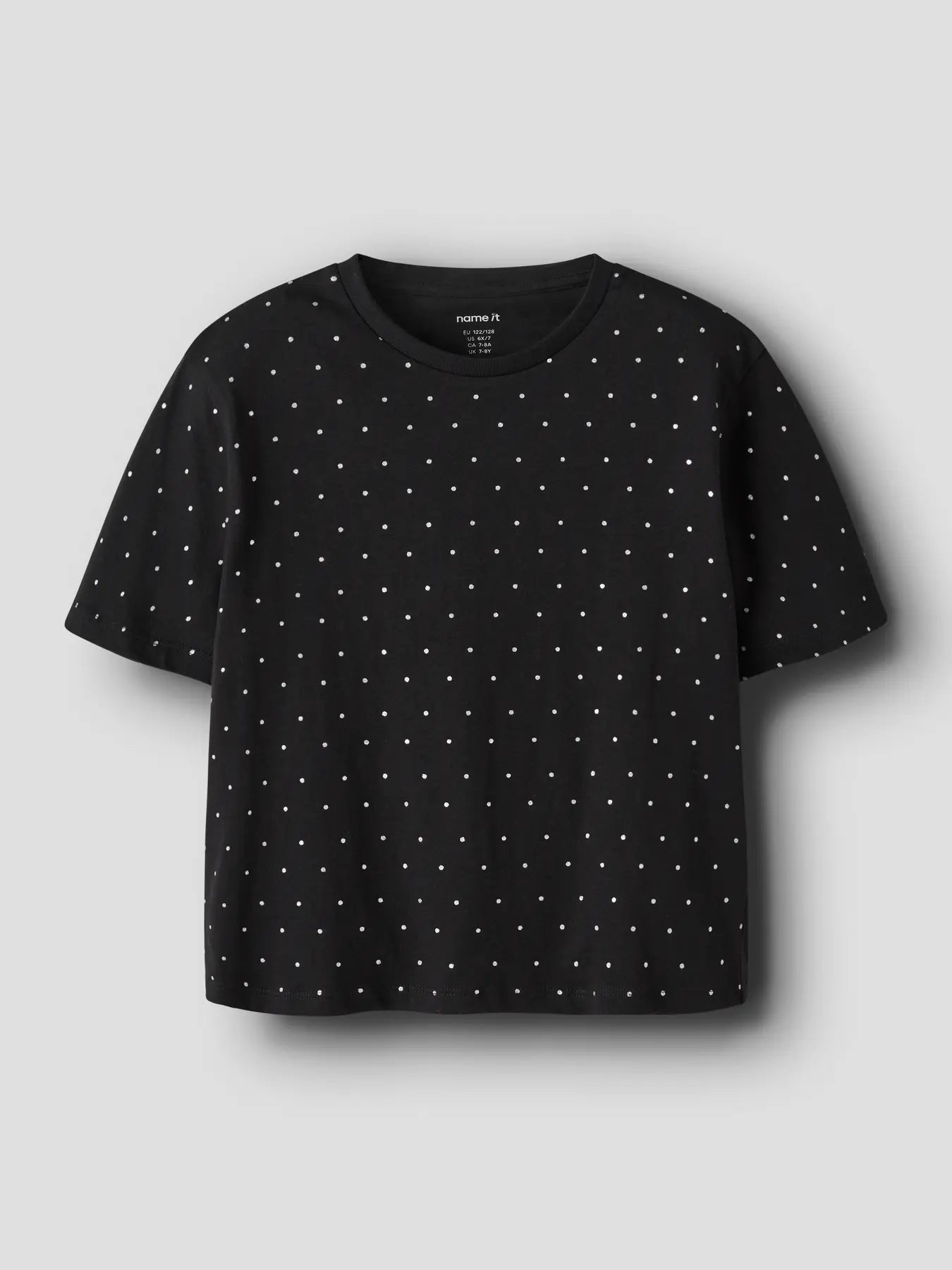 T-shirt med glitter svart