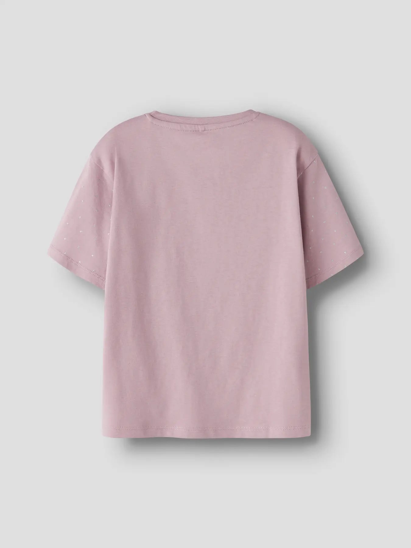 T-shirt med glitter rosa