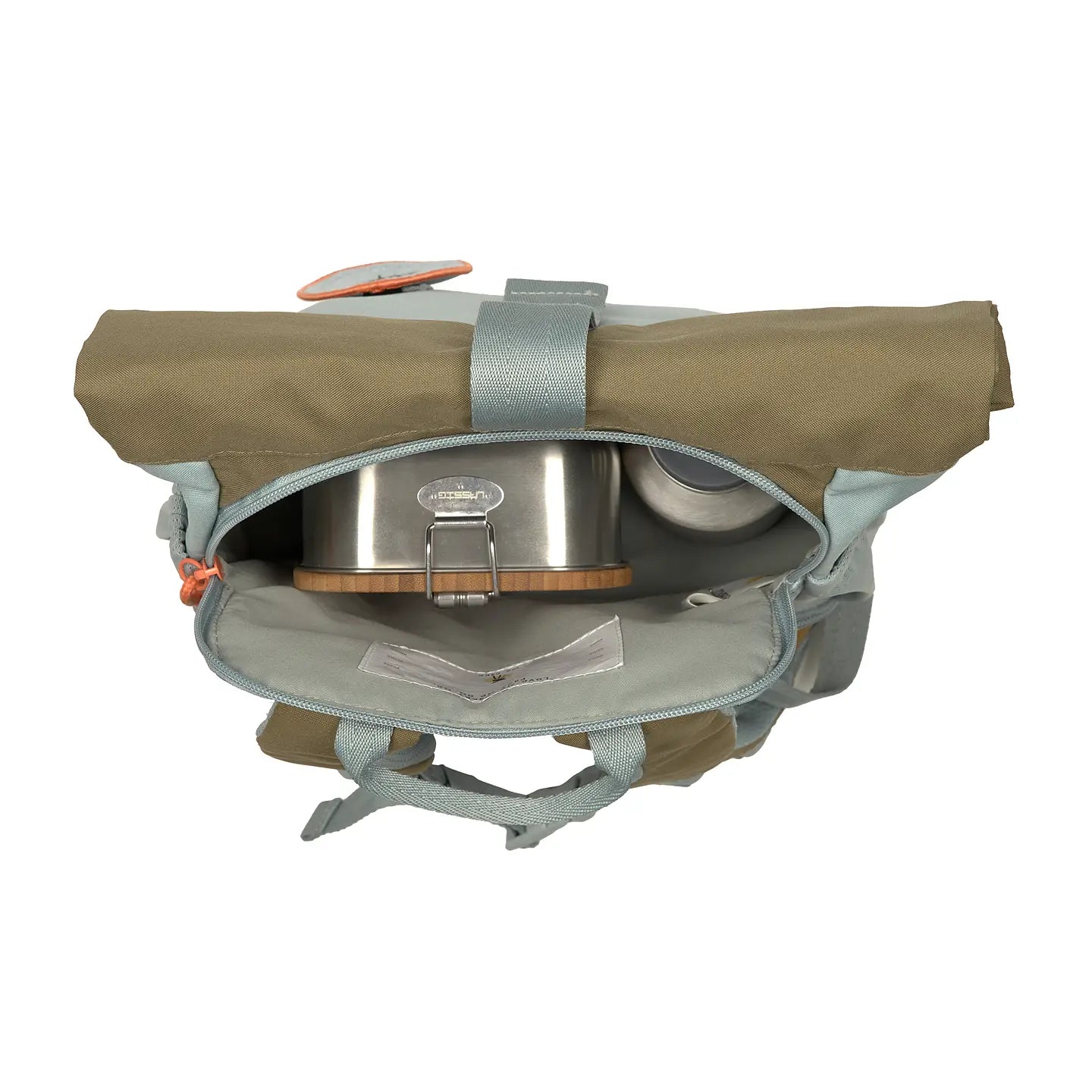 Ryggsäck mini rolltop Nature light blue