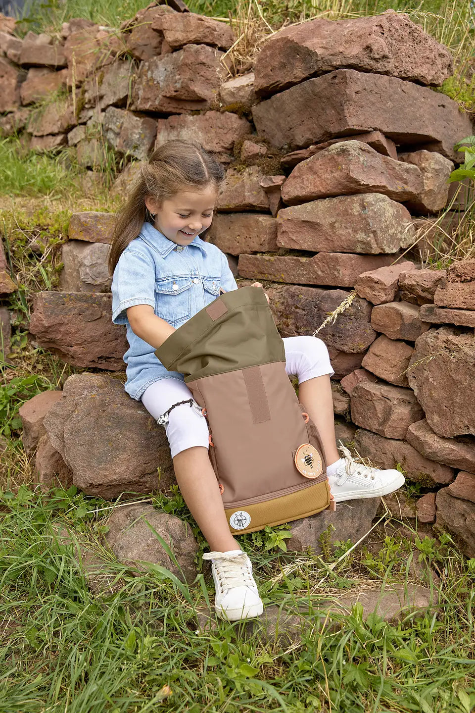 Ryggsäck mini rolltop Nature hazelnut