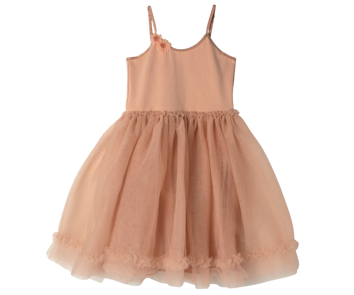 Ballerinaklänning med tyll 2-3 år ljusrosa