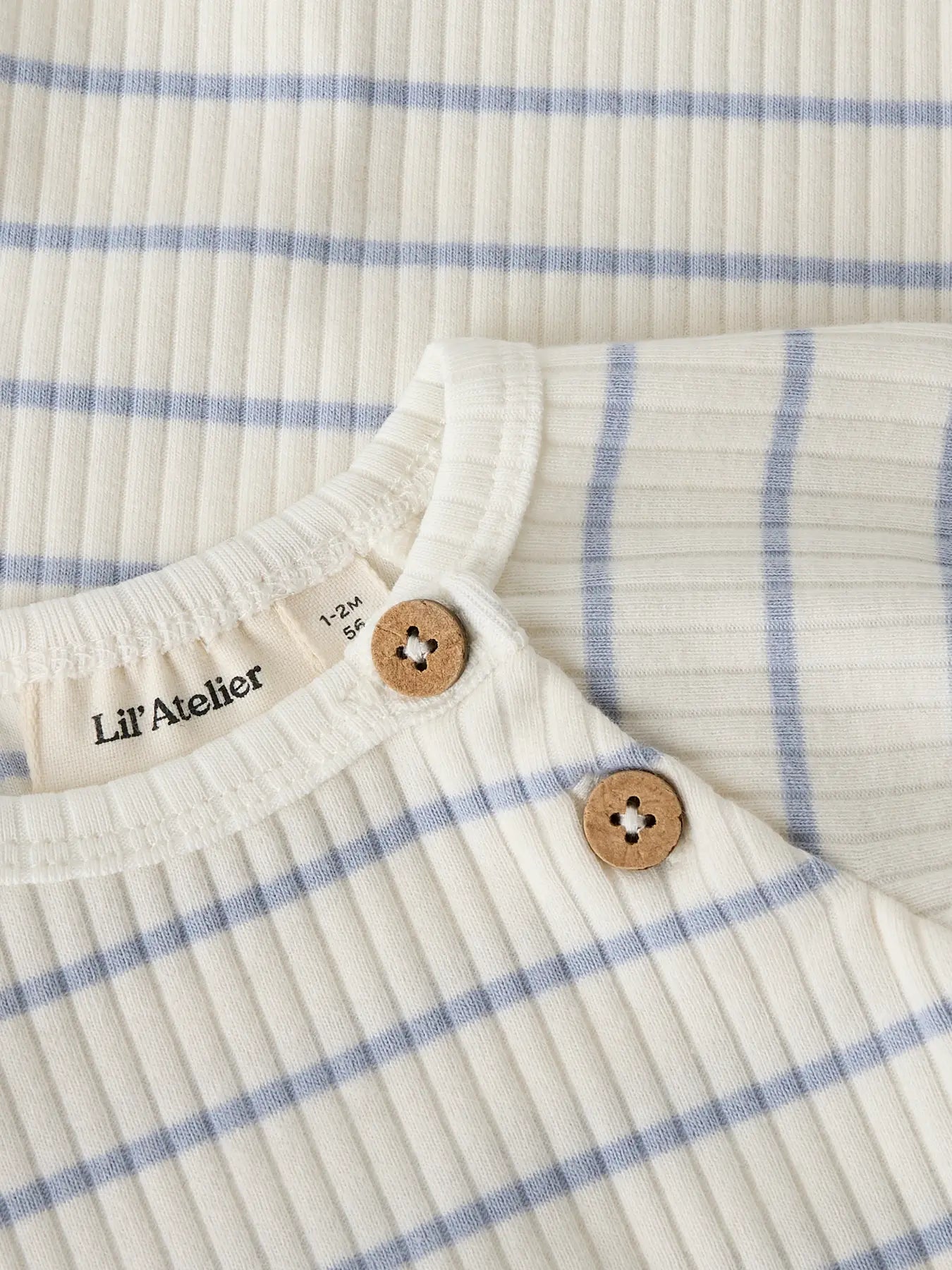 Body Kail kortärmad, ljusblå rand