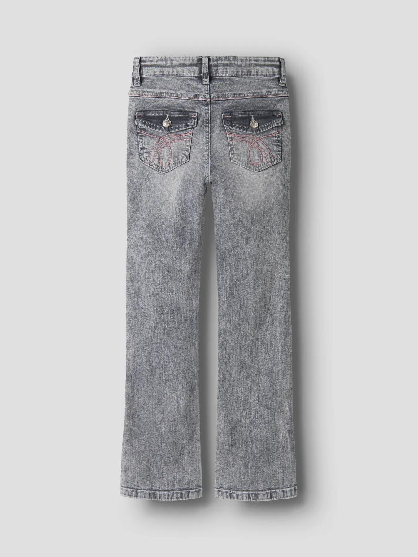Jeans Polly Bootcut med rosa brodyr