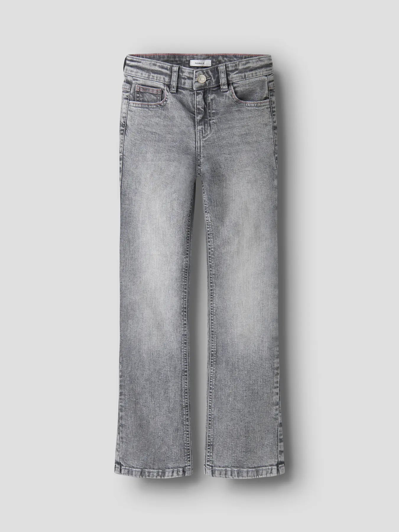 Jeans Polly Bootcut med rosa brodyr
