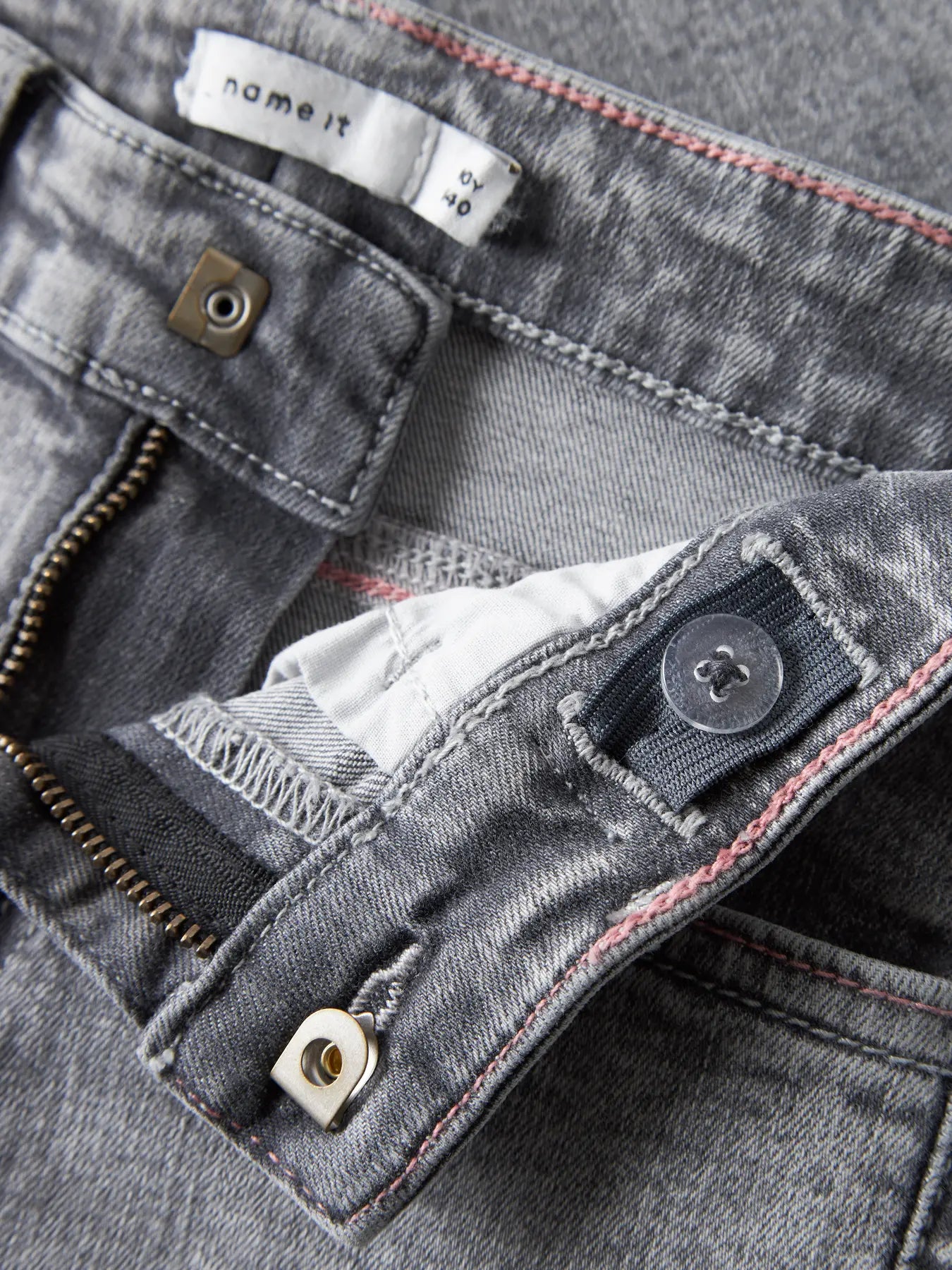 Jeans Polly Bootcut med rosa brodyr