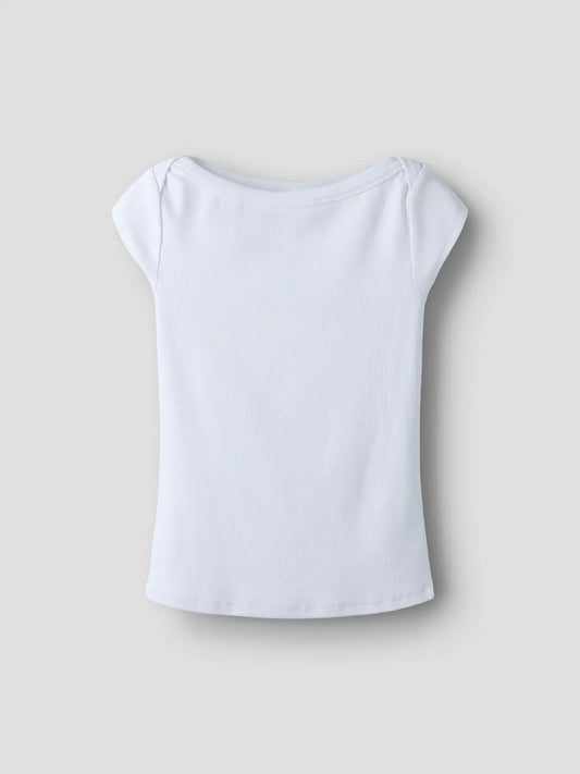 Topp med båtringning, vit