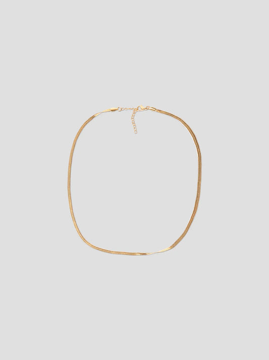 Halsband Flat, guldfärgat