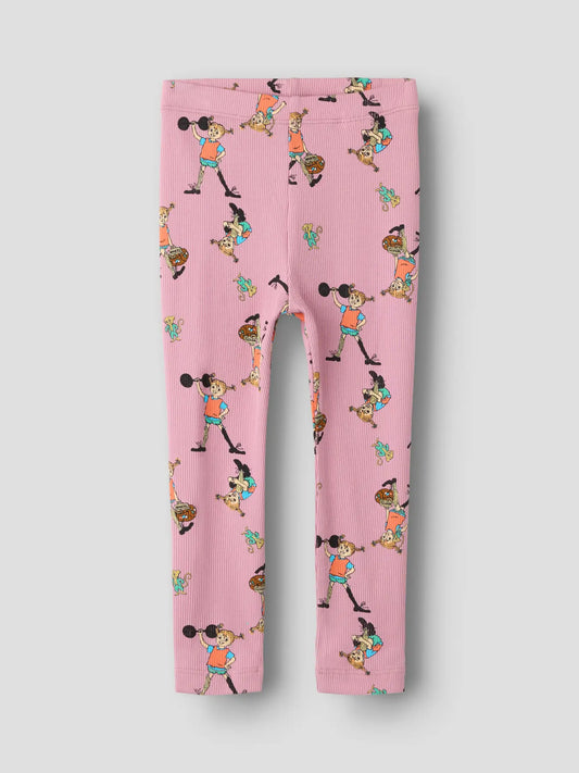 Leggings Pippi Långstrump, Ara, rosa
