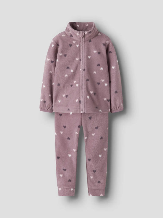 Fleece set Spektra, hjärtan