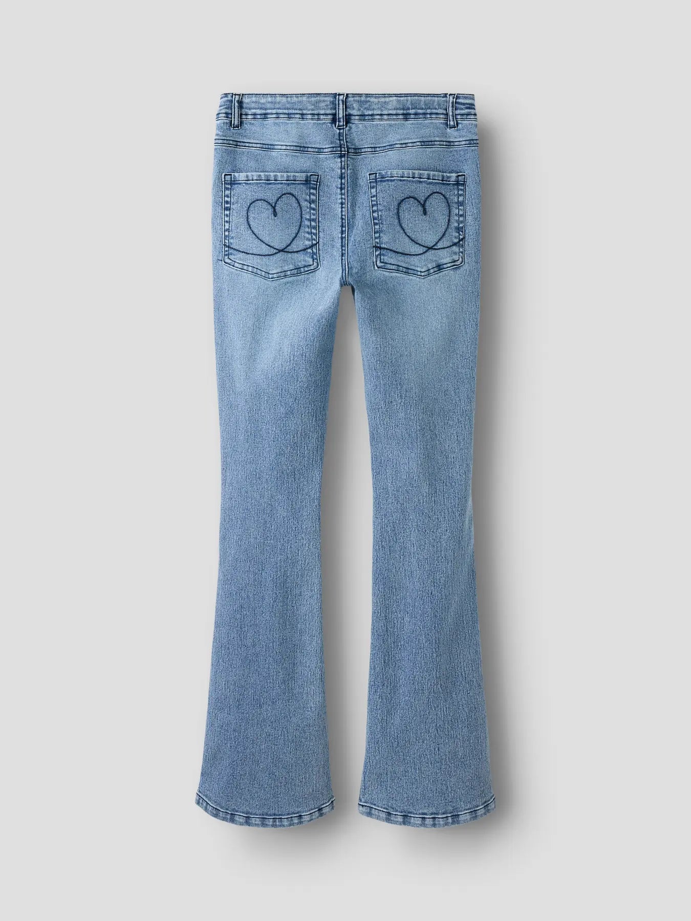 Jeans med hjärtan på bakfickorna, low waist, Bootcut