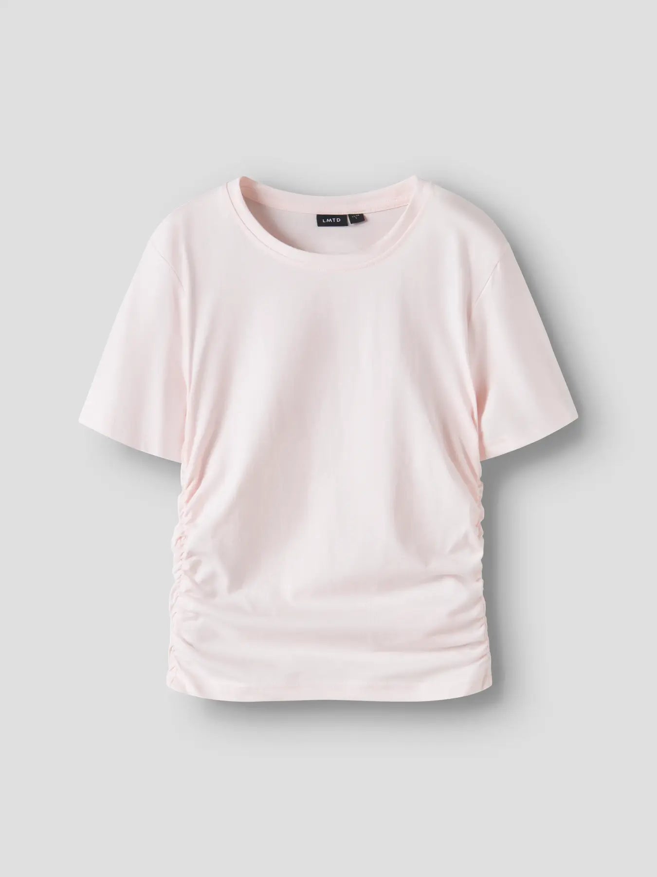 Topp med rynk i sidorna slim fit, ljusrosa