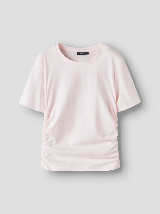 Topp med rynk i sidorna slim fit, ljusrosa