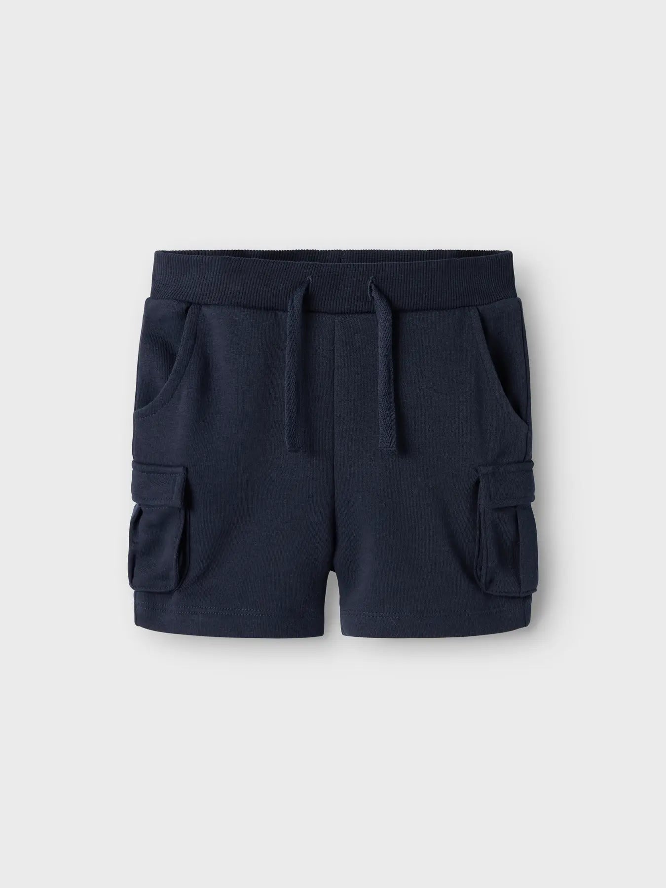 Shorts med benfickor blå