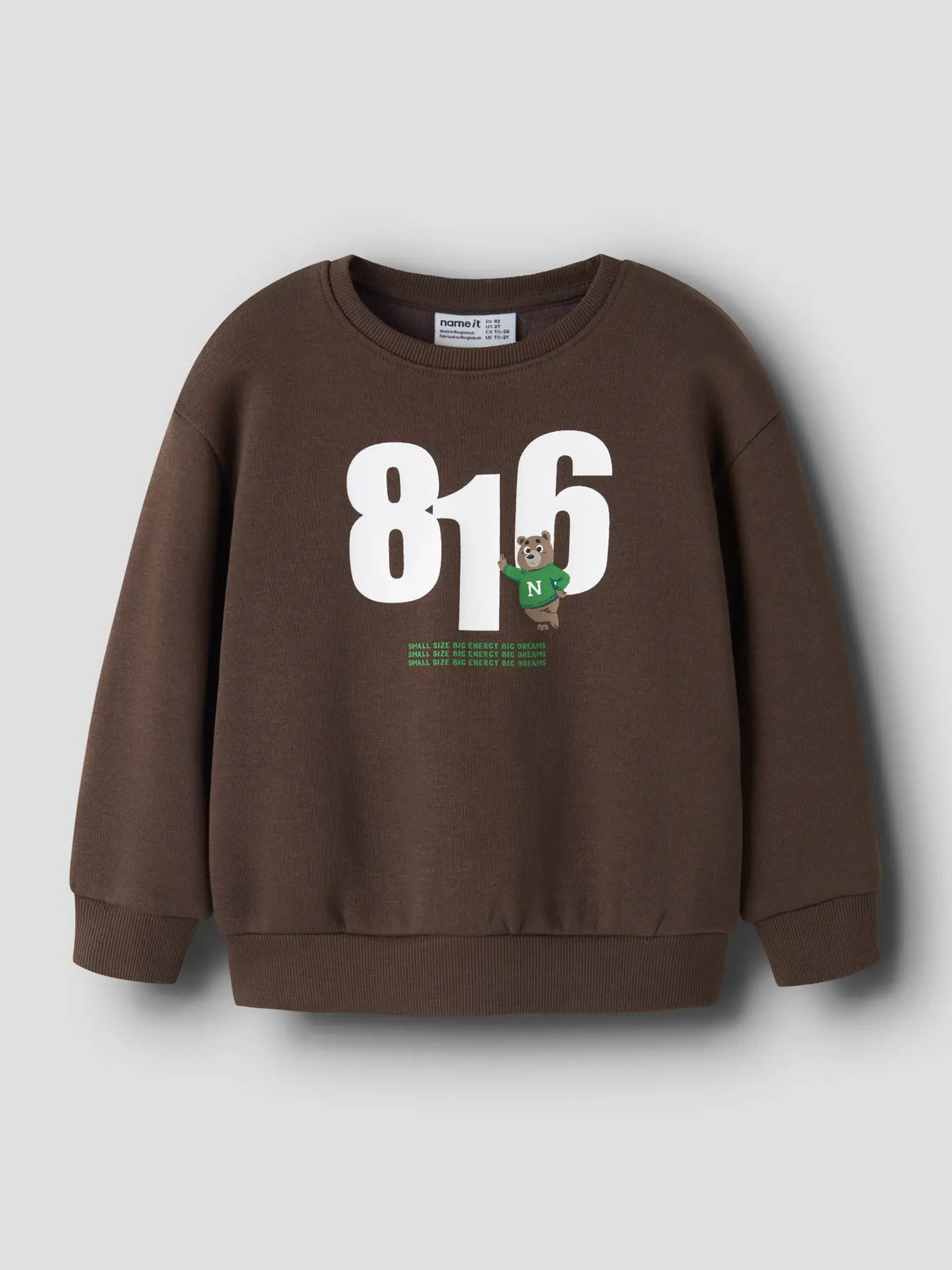 Sweatshirt Nikani, chokladbrun