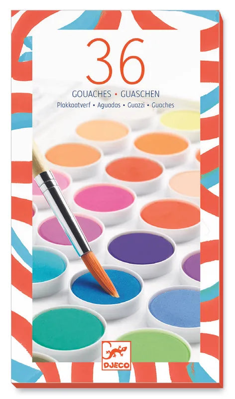 Vattenfärg gouaches (36 färger)