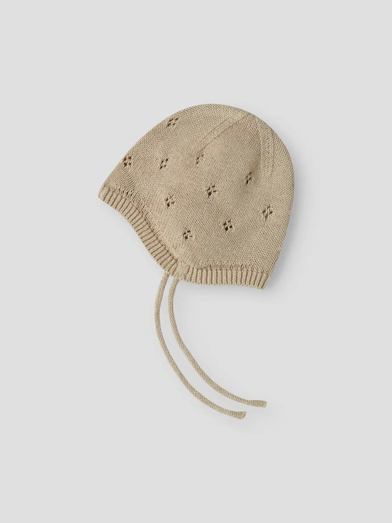 Laguna stickad Bebismössa, beige
