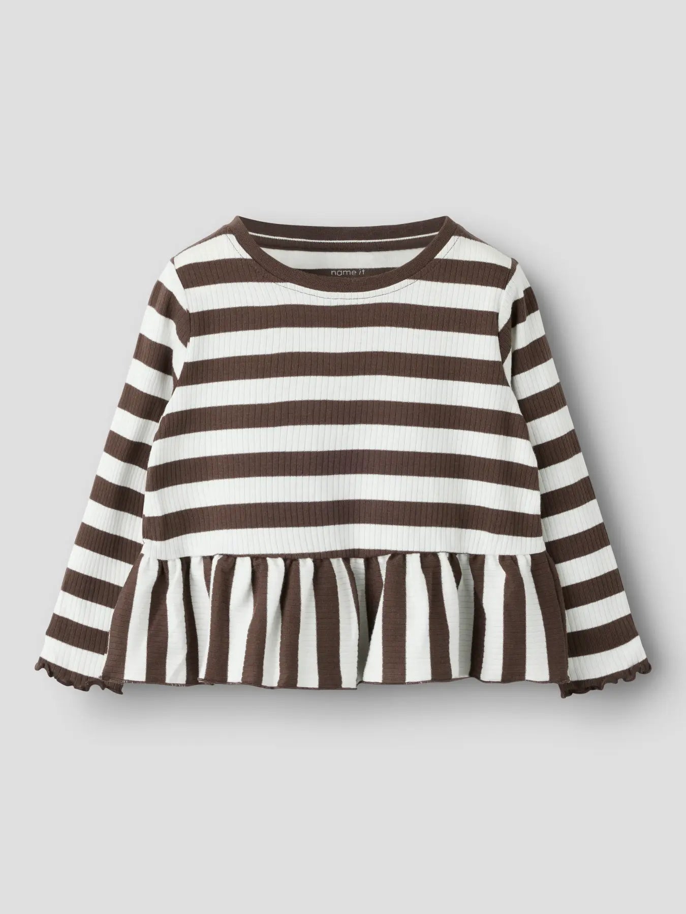 Nilje topp peplum, brun