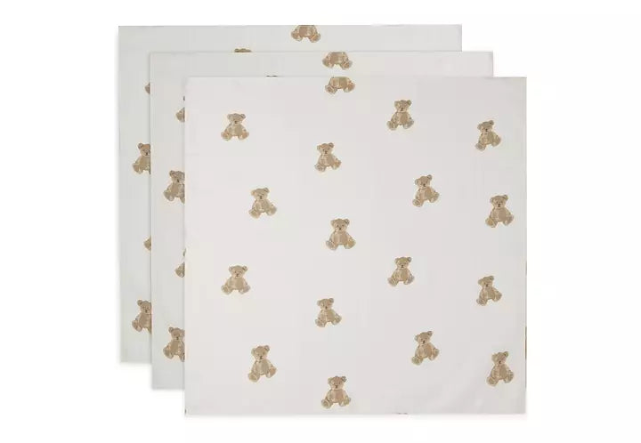 Muslinfilt Teddy bear 3-pack