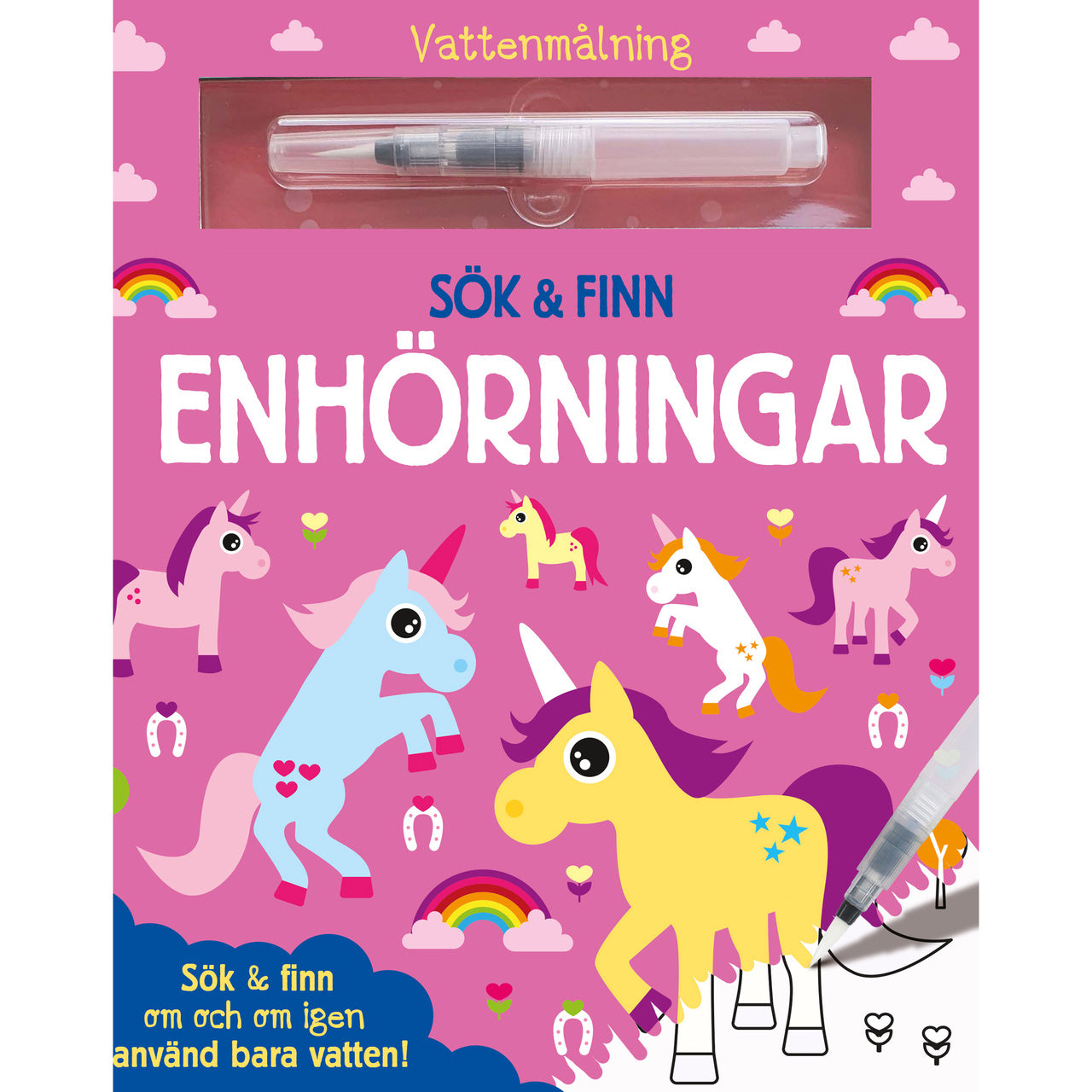 Vattenmålning Enhörningar