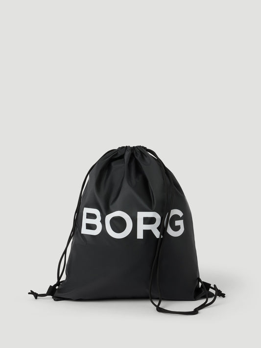 Borg drawstring bag, svart