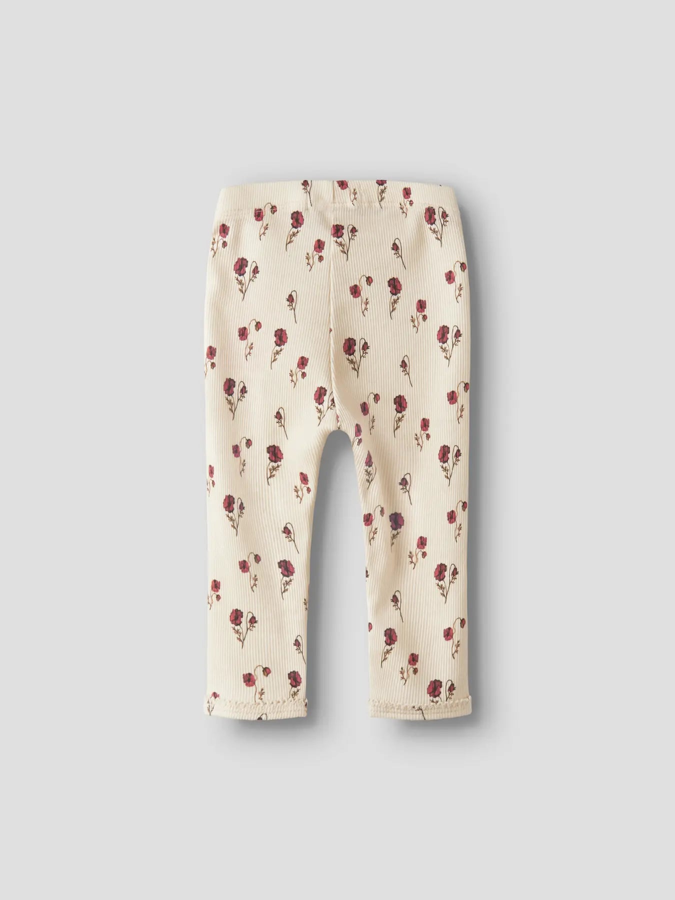 Ribbade leggings med blommor