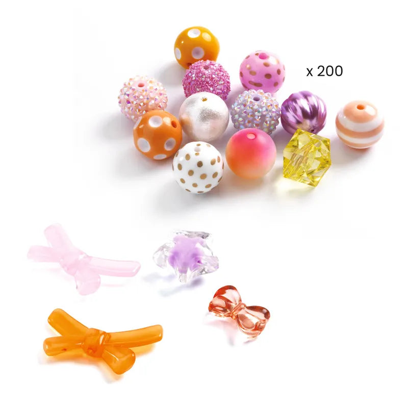 Bubble beads, gold