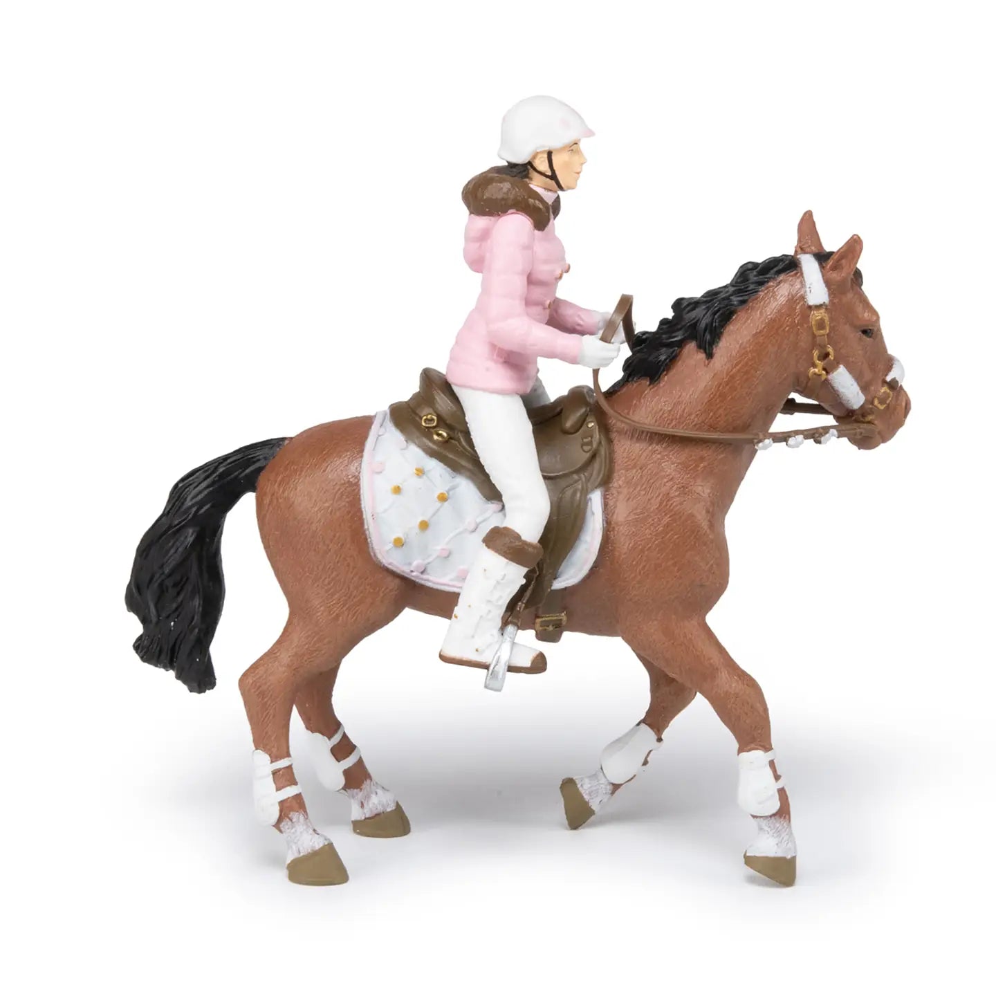 Winter rider's horse