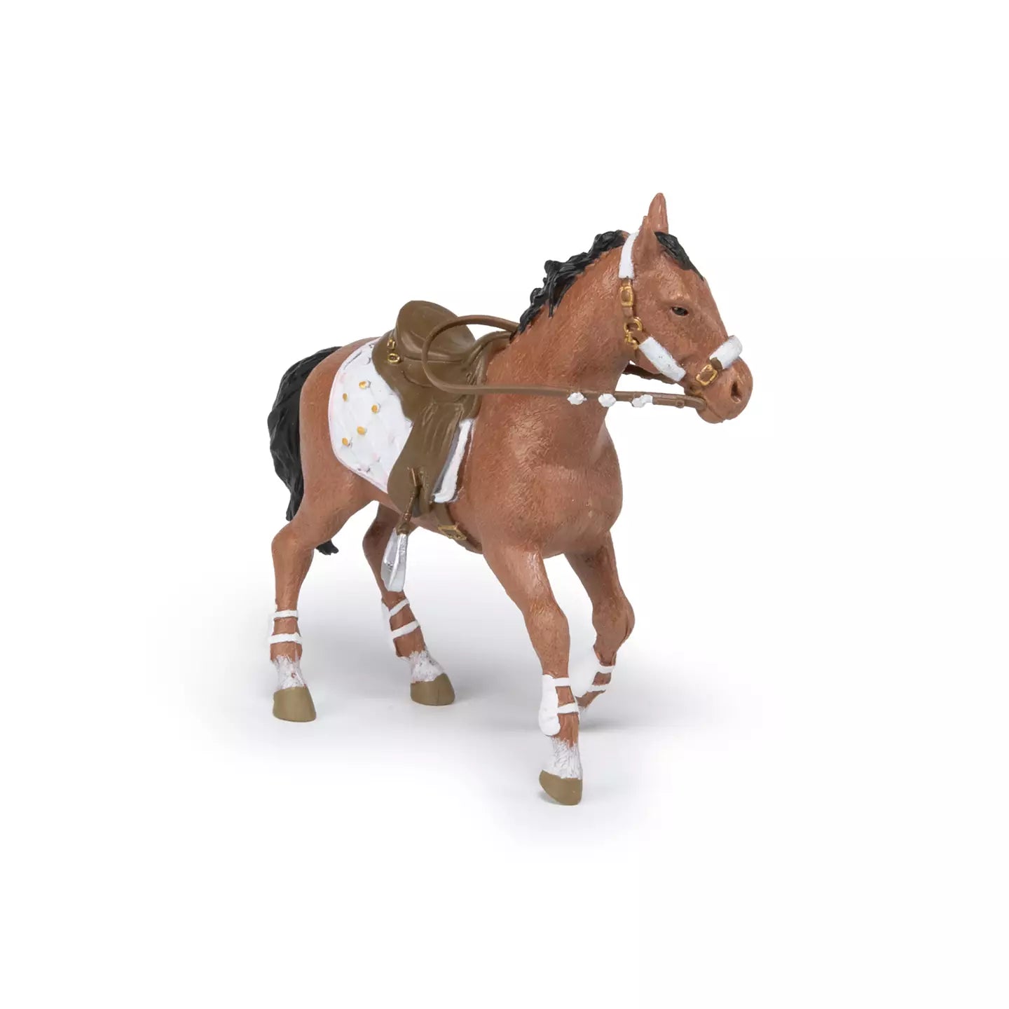 Winter rider's horse