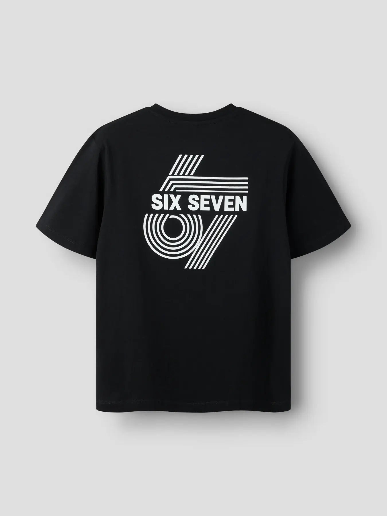 T-shirt six seven, svart/vit