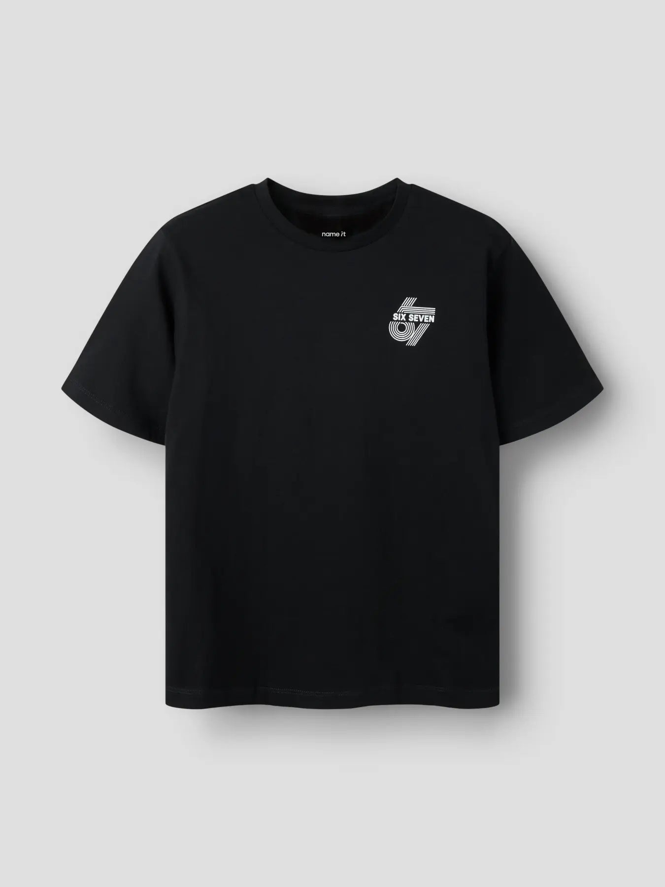 T-shirt six seven, svart/vit
