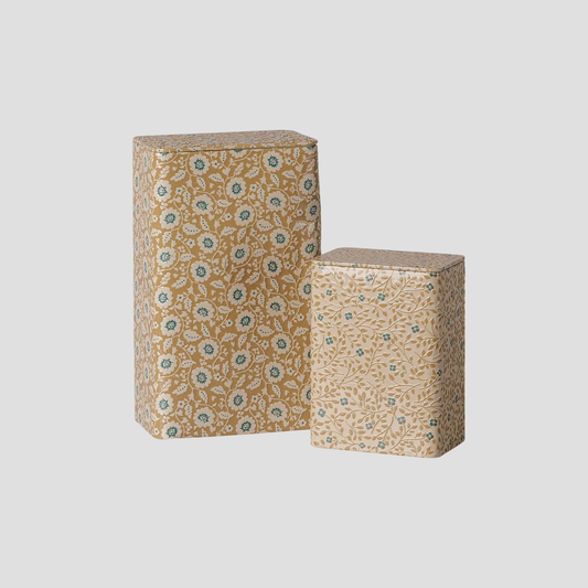2-pack metall lådor, blommor och kvistar
