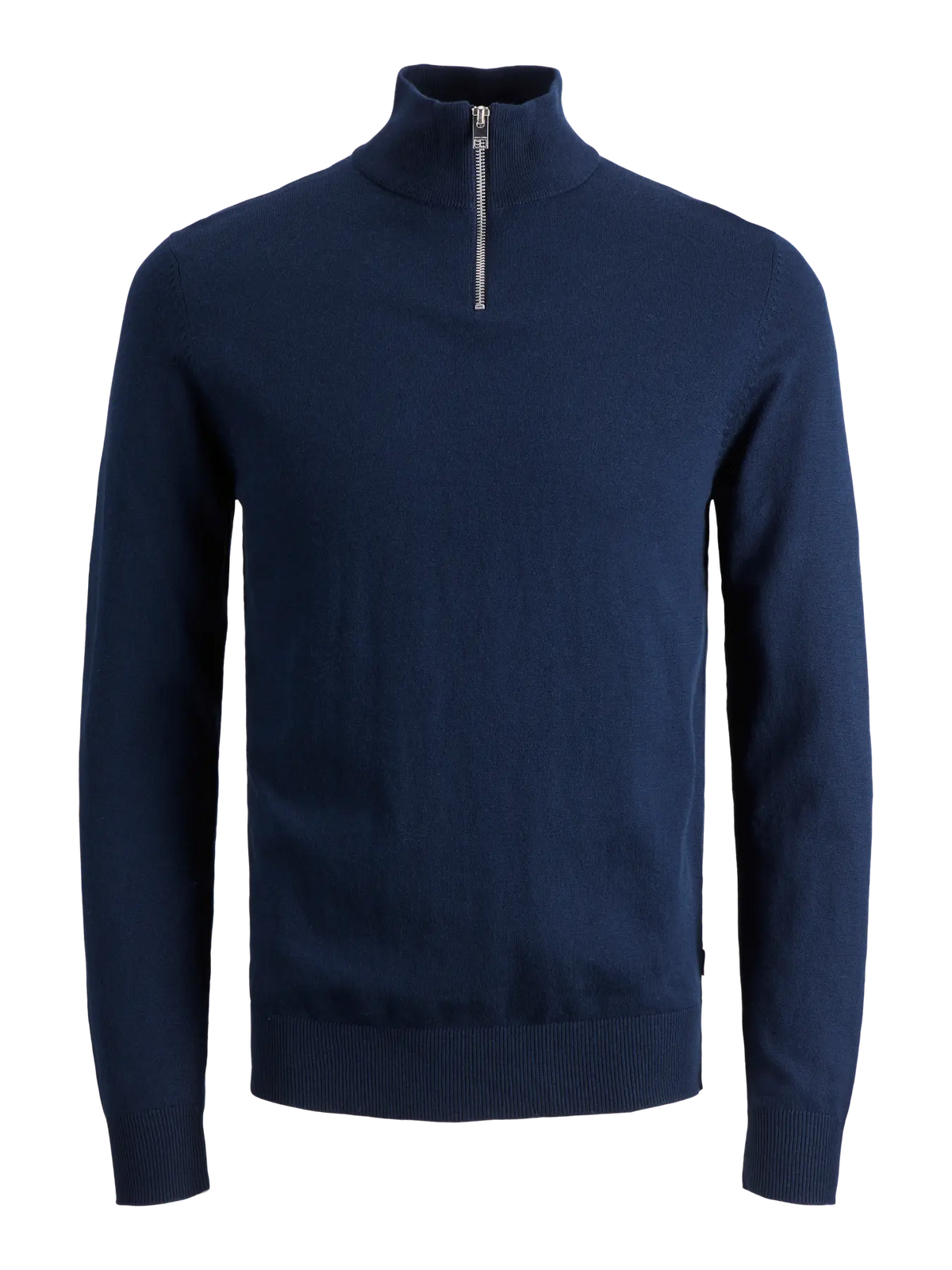 Stickad half zip JJEEMIL, navy