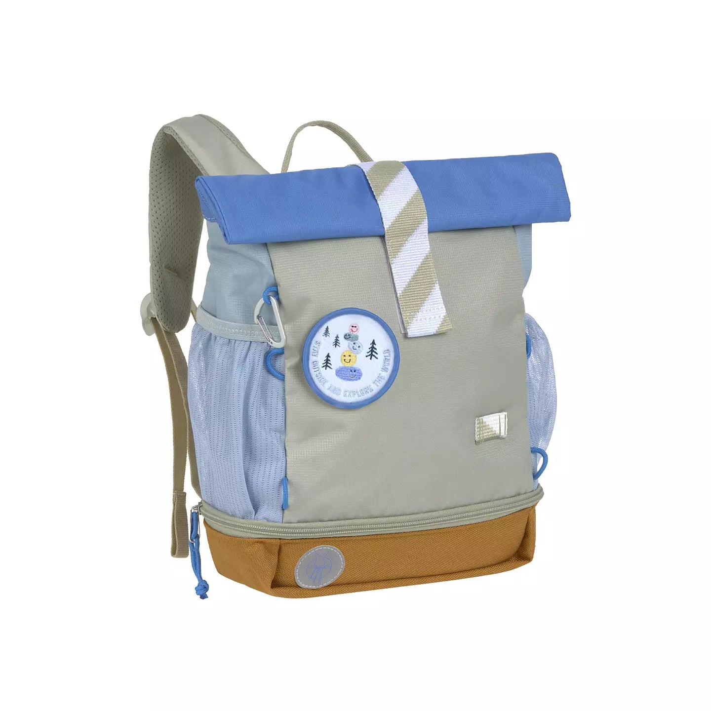Ryggsäck mini rolltop sunny explorer grön/blå