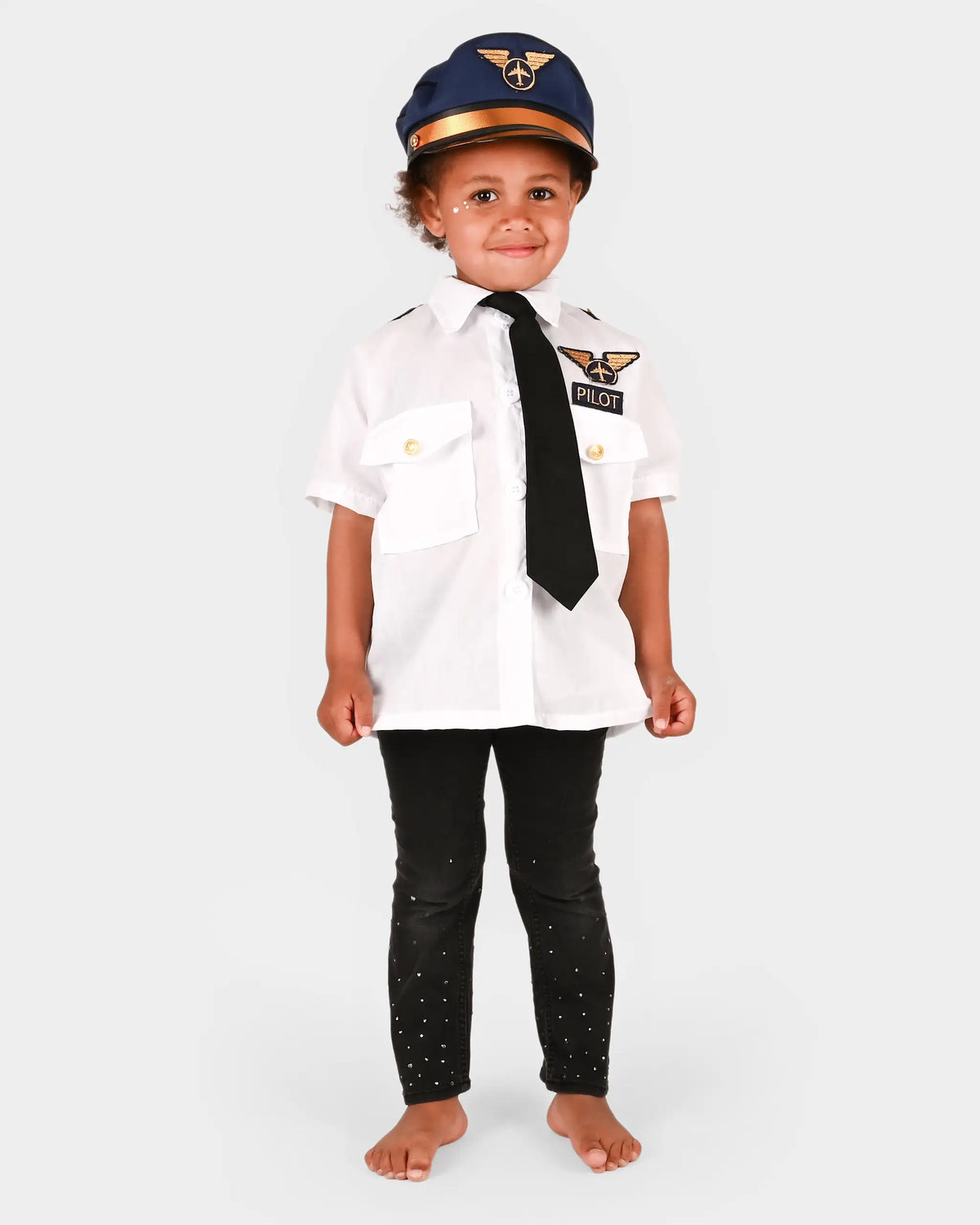 Pilotkjorta, slips och hatt