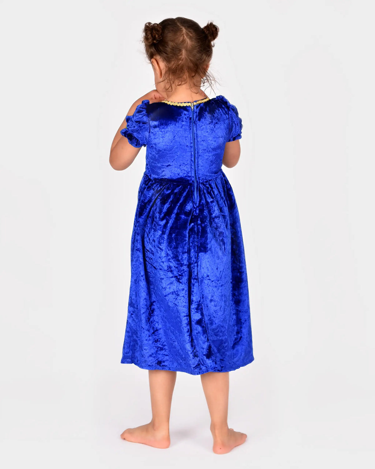 Blå prinsessklänning storlek 98/104