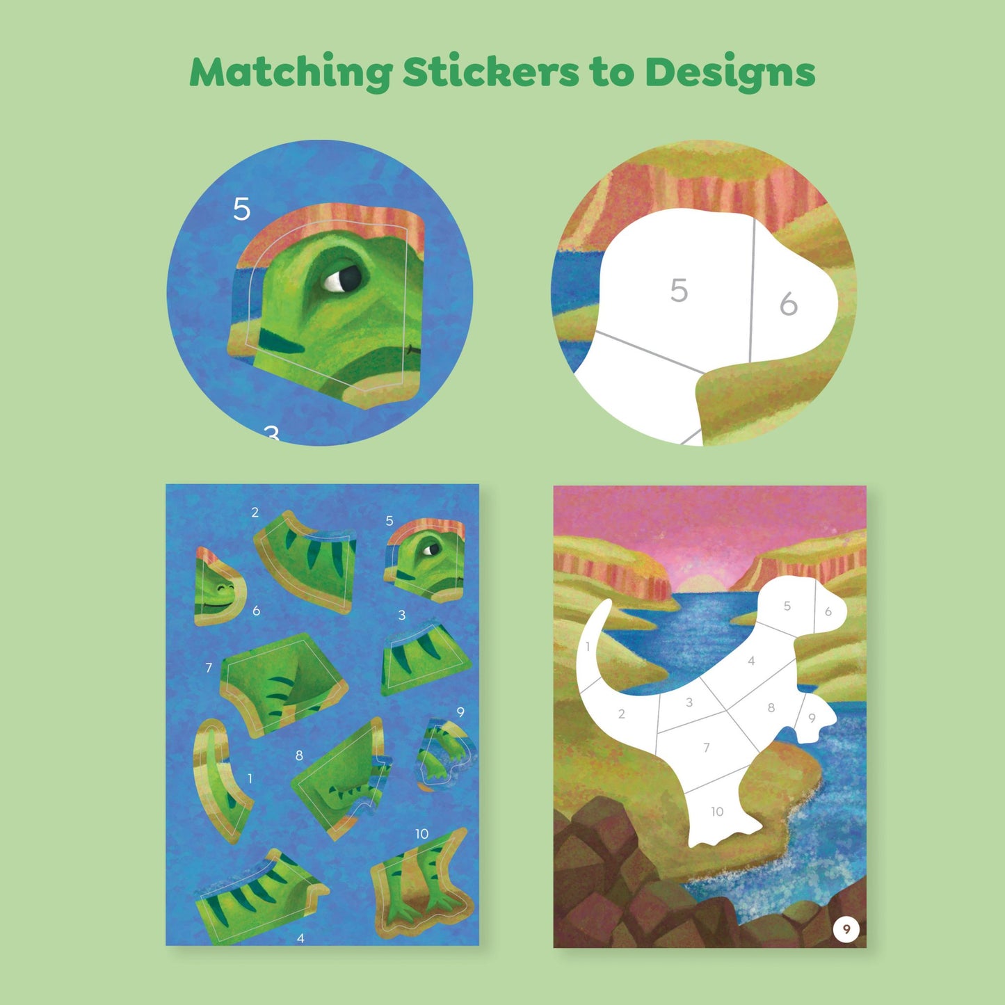Sticker by Numbers, dinosaurs