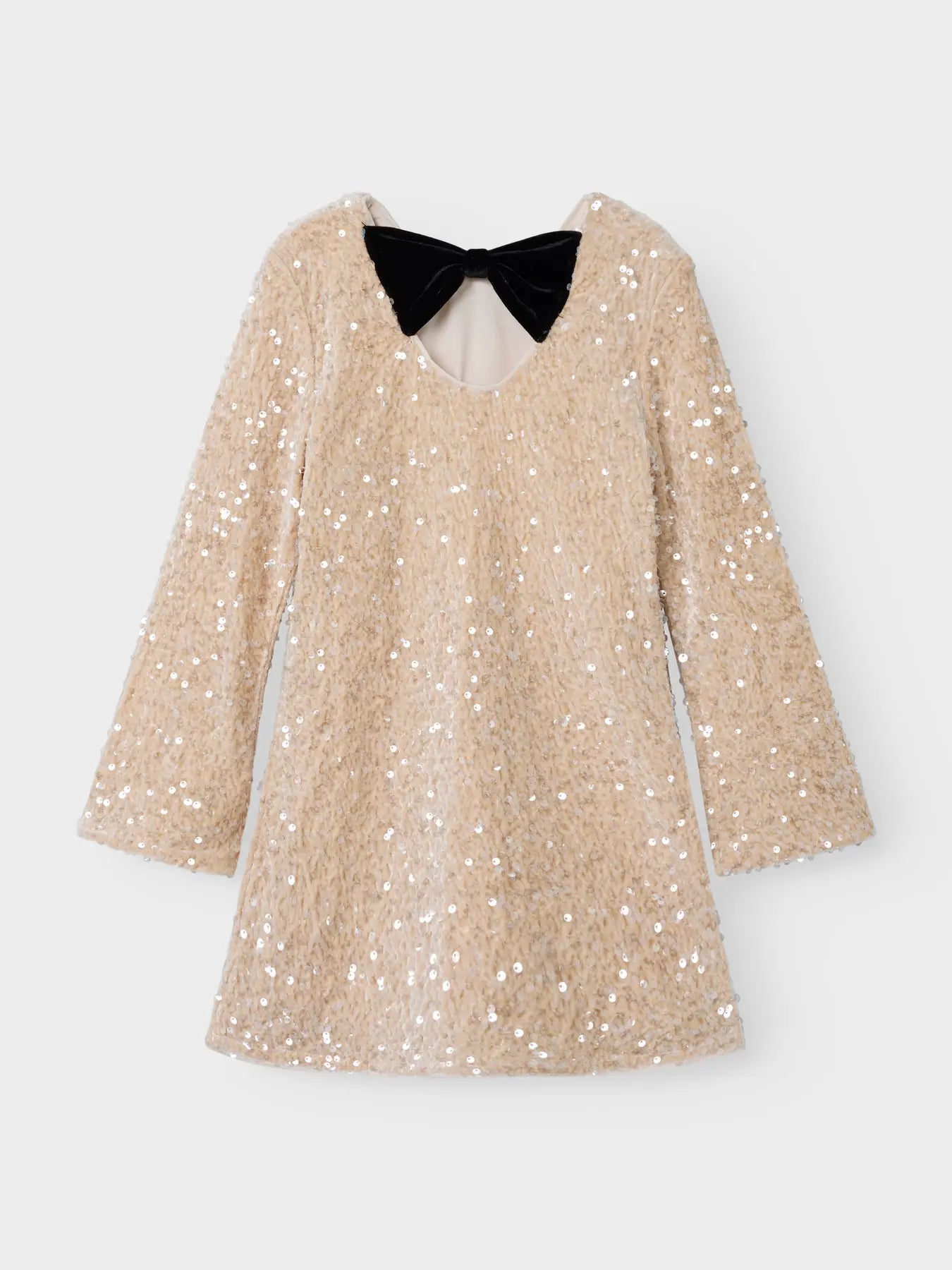Paljettklänning, beige