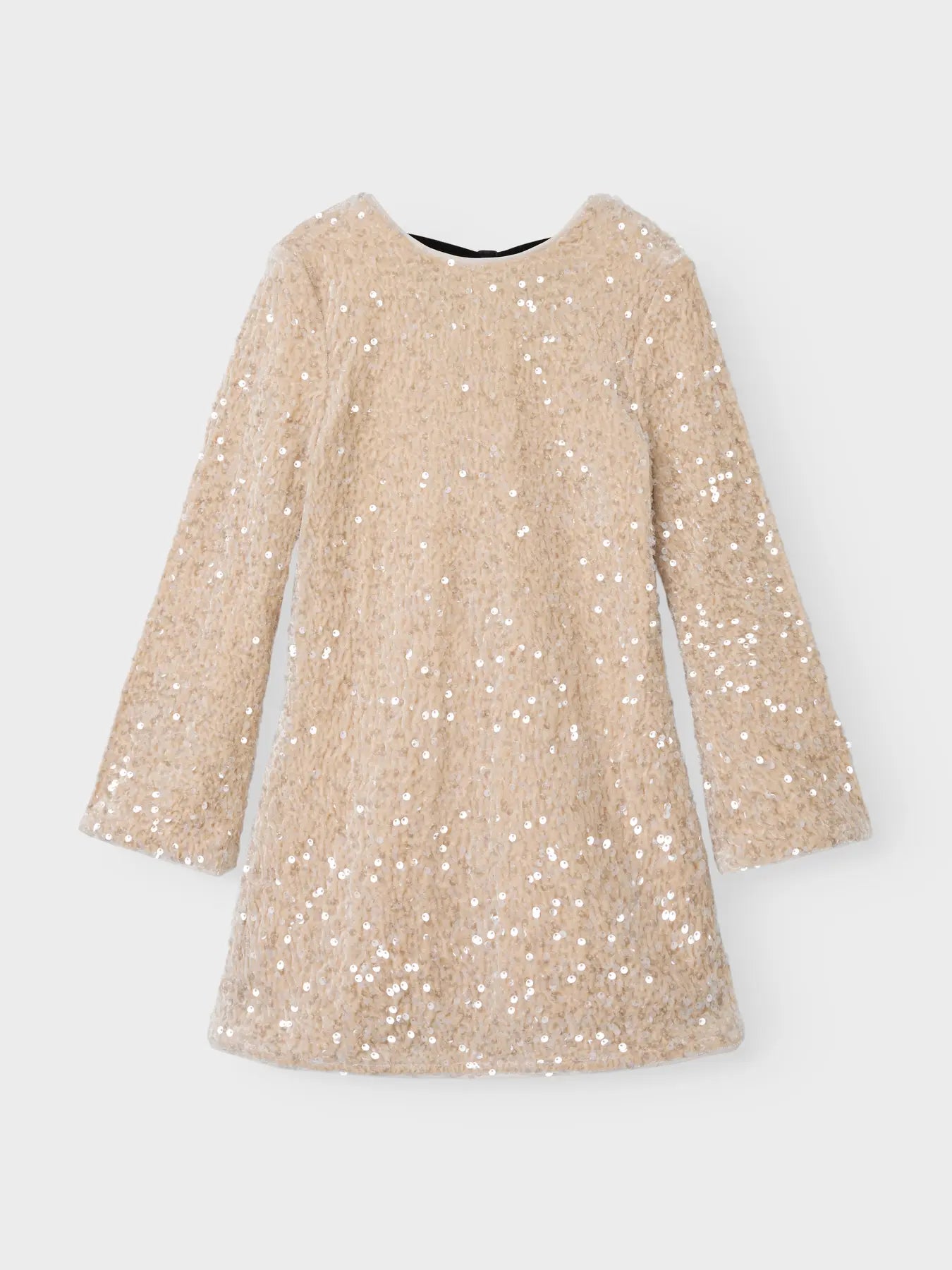 Paljettklänning, beige